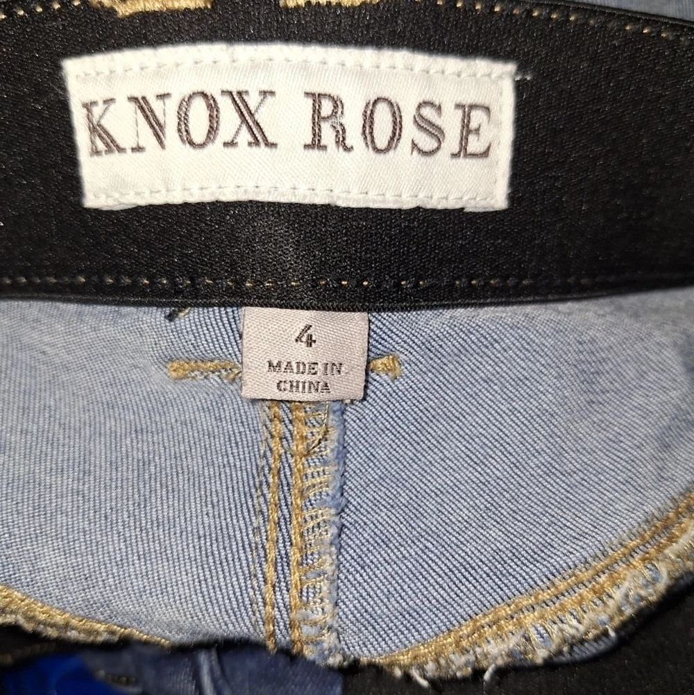 Knox Rose Light Blue Denim with Gold Stitching